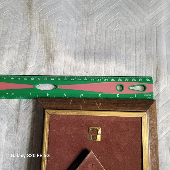 Vintage Wood Picture Photo Frames Self Standing 1970s Set of Two 2 MCM - Picture 12 of 16